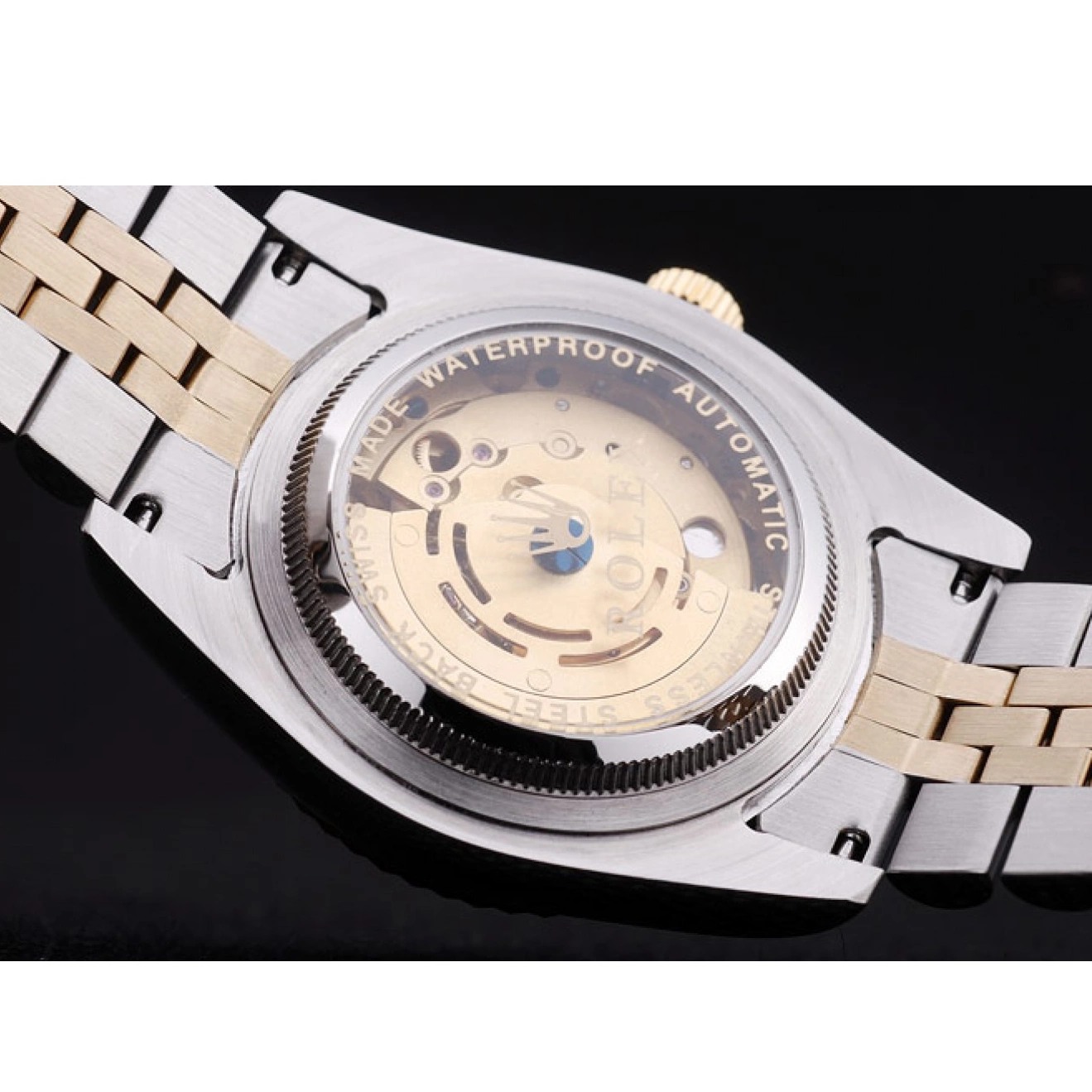 Best AAA Replica Sites Ribbed Diamonds Bezel Rolex 7452 Datejust Dial Gold 0611